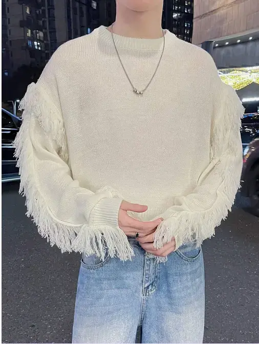 Screenshot 2025-11-06 at 01-44-19 Claim Dot Men's Solid Color Crew Neck Sweater Casual & Stylish Daily Wear Men Knit Tops Grunge Sweater Sweaters Y2k Knit Sweater Knit Jersey SHEIN.webp