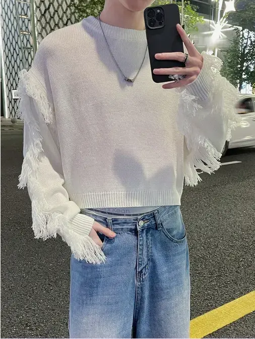 Screenshot 2025-11-06 at 01-43-46 Claim Dot Men's Solid Color Crew Neck Sweater Casual & Stylish Daily Wear Men Knit Tops Grunge Sweater Sweaters Y2k Knit Sweater Knit Jersey SHEIN.webp